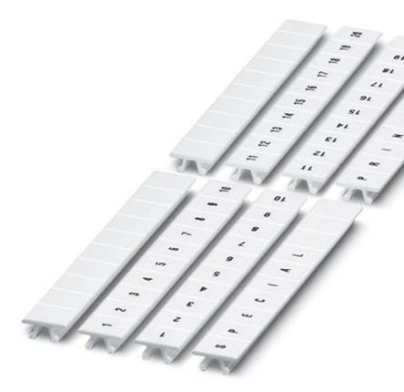 Phoenix Contact, ZB8.QR : 1 -10 Polyamide Marker Strip for use with Terminal Block