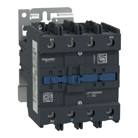 Schneider Electric TeSyS D Contactor, 48V dc Coil, 4-Pole, 125 A 48V dc, 4 NO, 1kV ac