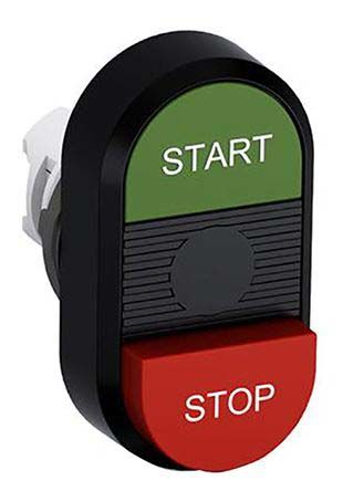 ABB ABB Modular Series Red, Green Momentary Push Button Head, 22 mm Cutout, IP66