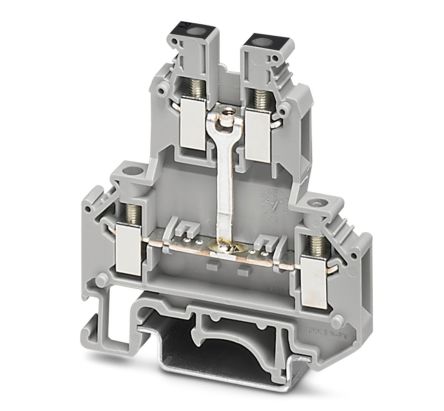 Phoenix Contact 2791388 UKK 5-PV Series Double Level Terminal Block Grey, 0.2mm², 4 mm², 2-Level, Screw