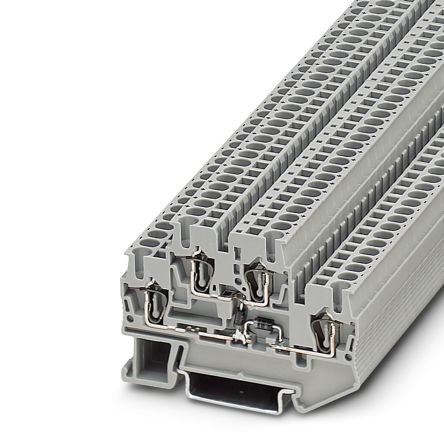 Phoenix Contact 3031584 STTB 2.5-2DIO/O-UL/UR-UL Series DIN Rail Terminal Block Grey, 0.08mm², 4 mm², 2-Level, Spring