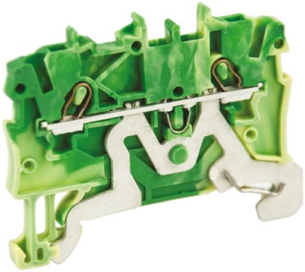 WAGO 2000-1207 Earth Terminal Block Green, Yellow, 1mm², 1-Level, Cage Clamp, IECEx/ATEX