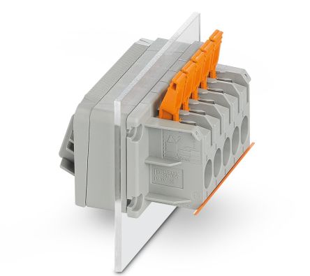 Phoenix Contact PLW 16-6/ 3-10 Series Feed Through Terminal Block, 3-Contact, 10 mm Pitch, 1 Row, 1821067