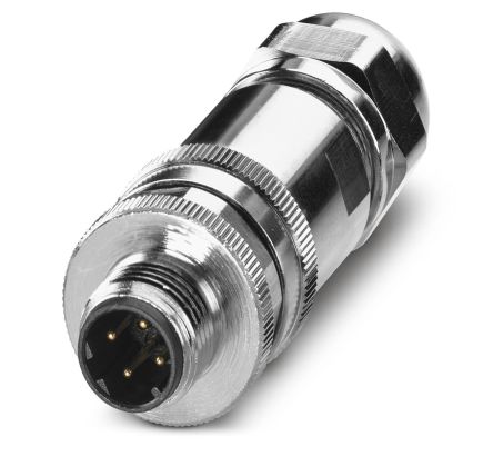 Phoenix Contact Circular Connector, 4 Contacts, Cable, M12 Connector, Plug, Male, IP67, SACC Series