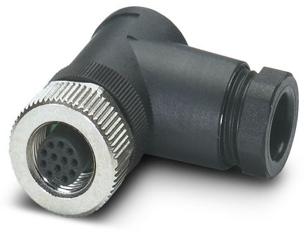 Phoenix Contact Connector, 12 Contacts, Cable, M12 Connector, Socket, Female, IP67, SACC-M12FR-12SOL-PG 9-M Series