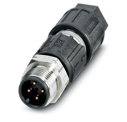 Phoenix Contact Circular Connector, 4 Contacts, Cable, M12 Connector, Plug, Male, IP67, SACC Series