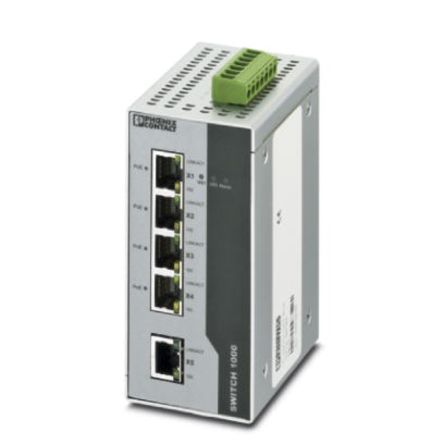 Phoenix Contact Unmanaged 5 Port Ethernet Switch Power Over Ethernet