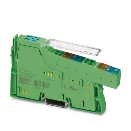 Phoenix Contact IB IL 24 DI 4-PAC Series Terminal Block for Use with Inline Station, I/O Module