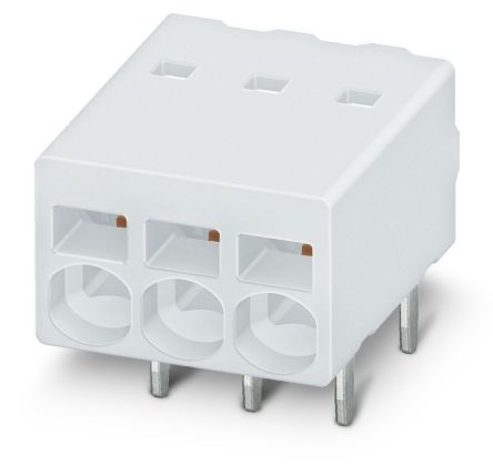 Phoenix Contact PTSM 0.5/4-2.5-H THR WH Series Straight PCB Terminal Block, 4 Contact(s), 2.5 mm Pitch, 1 Row