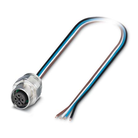 Phoenix Contact Female 4 way Straight to 4 way Unterminated Sensor Actuator Cable, 2 m