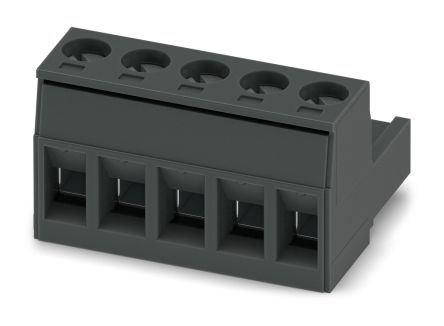 Phoenix Contact MSTB 2.5/5-ST-5.08 BK Series Pluggable Terminal Block, 5-Contact, 5.08 mm Pitch, 1 Row, 1758814
