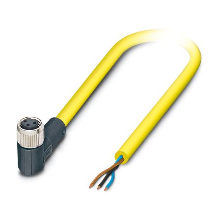 Phoenix Contact Female 3 way Right Angle to 3 way Unterminated Sensor Actuator Cable, 2 m