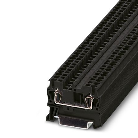 Phoenix Contact 3037122 ST 2.5 BK Series Feed Through Terminal Block Black, 2.5mm², 1-Level, Spring Cage