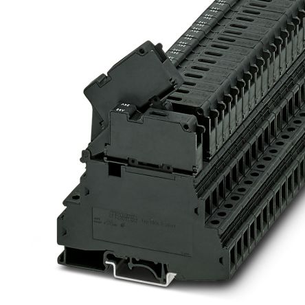 Phoenix Contact 0711632 UKK 5-HESILED 24 (6.3X32) Series Fuse Modular Terminal Block Black, 0.2mm², 4 mm², 2-Level