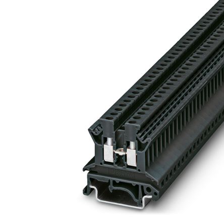 Phoenix Contact 0719100 UK 2.5 N BK Series Feed Through Terminal Block Black, 2.5mm², 1-Level, Screw, ATEX, GL, IECEx