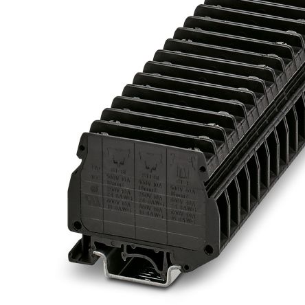 Phoenix Contact 0920083 USIG Series Fuse Modular Terminal Block Black, 0.5mm², 16 mm², 1-Level Fused, Screw