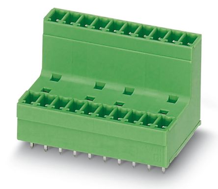 Phoenix Contact MCDV 1.5/8-G-3.81 Series Pluggable Terminal Block, 8-Contact, 3.81 mm Pitch, 2 Row, 1830460