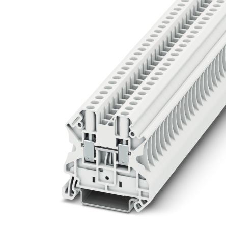 Phoenix Contact 3045130 UT 4 WH Series Feed Through Terminal Block White, 4mm², 1-Level, Screw