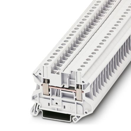 Phoenix Contact 3047701 UT 4-MTD WH Series Feed Through Terminal Block White, 4mm², 1-Level, Screw, ATEX, IECEx