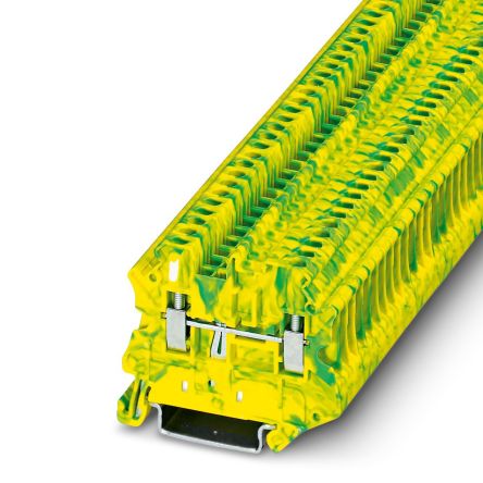 Phoenix Contact 3064124 UT 2.5-MTD-PE Series Earth Terminal Block Yellow, Green, 0.14mm², 4 mm², 1-Level, Screw