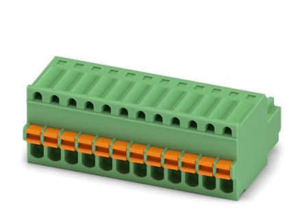 Phoenix Contact FC-MC 0.5/12-ST-2.5 AU Series Pluggable Terminal Block, 12-Contact, 2.5 mm Pitch, 1 Row, 1923432