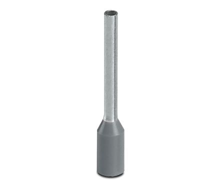 Phoenix Contact, AI0.75 -12 GY Insulated Bootlace Ferrule Kit, 12 mm Pin Length, 1.3 mm Pin Diameter, Grey to 18 AWG