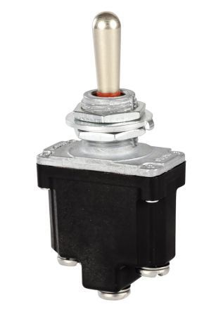 Honeywell Toggle Switch, Bushing Mount, On-Off-On, SPDT, Screw Terminal, 277 V ac