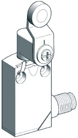 Telemecanique Sensors OsiSense XC Series Roller Lever Limit Switch, 1 NO/1 NC, IP66, IP67, IP68, Zinc Zamak Alloy