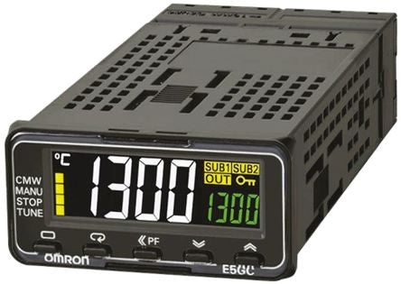 Omron E5GC Panel Mount PID Temperature Controller 2 Input, 1 Output Relay 240V ac/dc On-Off