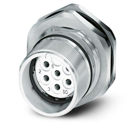 Phoenix Contact Circular Connector, 6 Contacts, Panel Mount, M23 Connector, Plug, Female, IP67, CA-6S Series