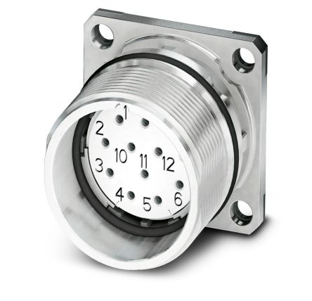 Phoenix Contact Circular Connector, 12 Contacts, Bulkhead Mount, M23 Connector, Socket, Female, IP67, CA-12S Series