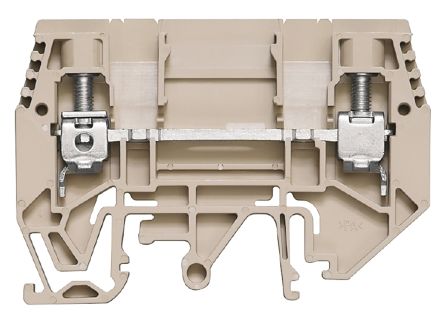 Weidmüller 1934830000 W Series Disconnect Terminal Block Brown, 6mm², 1-Level, Screw