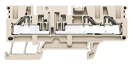 Weidmüller 1933990000 P Series Disconnect Terminal Block Dark Beige, 0.5mm², 6 mm², 1-Level, Push-in