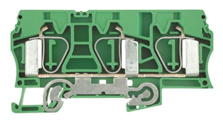 Weidmüller 1768310000 Z Series PE Terminal Green, Yellow, 16mm², 1-Level, Clamp