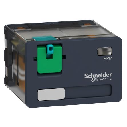 Schneider Electric DIN Rail Power Relay, 24V dc Coil, 15A Switching Current, 4PDT