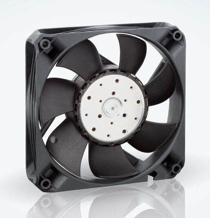 ebm-papst 4400 F Series Axial Fan, 24V dc, 200 m³/h, 8.3 W, IP20 119 mm 25.4mm 25.4 mm