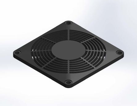 ebm-papst LZ32P Series Plastic Finger Guard for 80 mm Fans, 71.5 mm Hole Spacing 88 mm 88mm, 7 mm