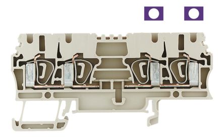 Weidmüller 1608600000 Z Series Feed Through Terminal Block Beige, 2.5mm², 1-Level, Clamp