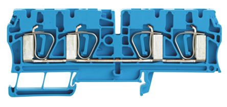 Weidmüller 7904300000 Z Series Feed Through Terminal Block Blue, 1-Level, Clamp