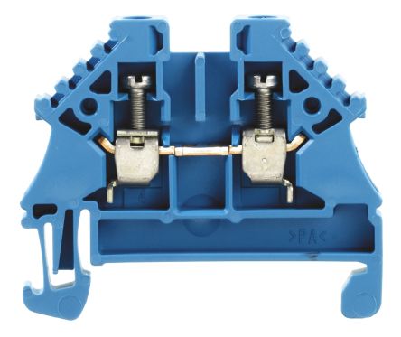 Weidmüller 1040880000 W Series Feed Through Terminal Block Blue, 2.5mm², 1-Level, Screw