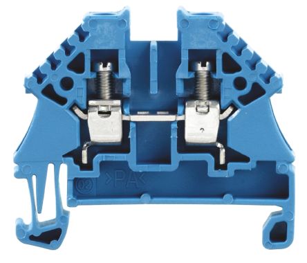 Weidmüller 1042680000 W Series Feed Through Terminal Block Blue, 4mm², 1-Level, Screw
