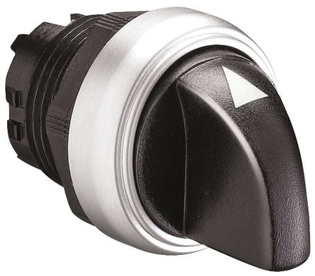 Lovato Platinum Series 3 Position Selector Switch Head, 22 mm Cutout, Black Handle