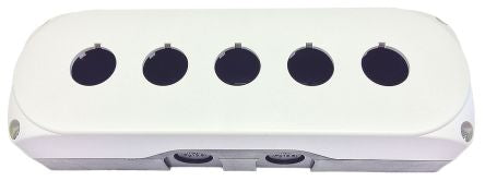 Lovato Grey Plastic Platinum Push Button Enclosure - 5 Hole 22 mm Diameter