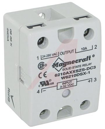Schneider Electric Solid State Relay, 10 A Load, Panel Mount, 280 V ac Load, 32V dc Control