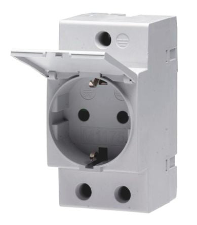 ABB Grey 1 Gang Plug Socket, 16A Indoor, Type F
