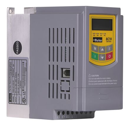 Parker Inverter Drive, 0.2 kW, 3 Phase, AC10 Series 480V 0.6 A