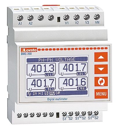 Lovato 3 Phase LCD Energy Meter, Type Digital