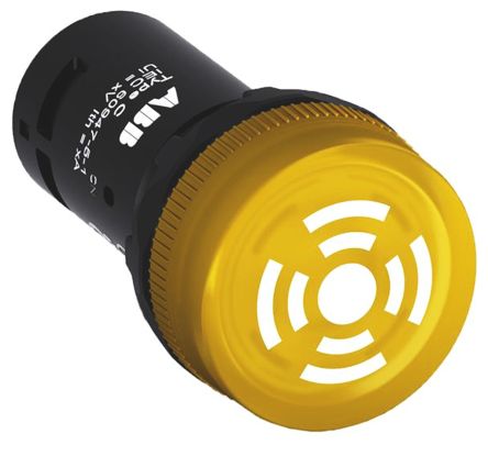 ABB, ABB Compact, Panel Mount Yellow LED Buzzer, 22 mm Cutout, IP67, IP66, Round, 24V ac/dc