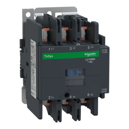 Schneider Electric TeSyS D Contactor, 110V ac Coil, 3-Pole, 80 A, 37 kW 110V ac, 3 NO, 690V