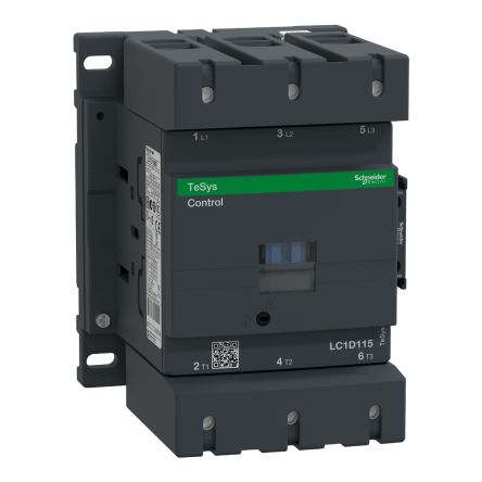 Schneider Electric TeSyS D Contactor, 125V dc Coil, 3-Pole, 115 A, 24 W 125V dc, 3 NO, 690V